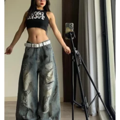 Quần Jean Street Style Unisex 2025