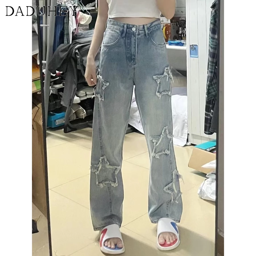 Quần Jeans DADUHEY Lưng Cao Phong Cách Mỹ A202
